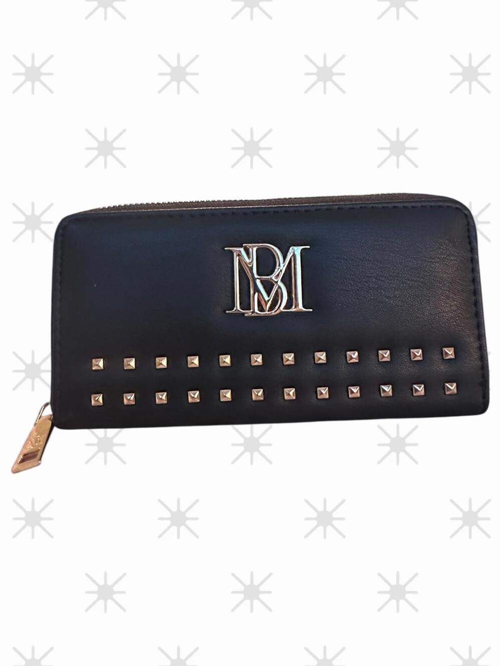 Badgley Mischka Vegan Leather Wallet with Gold Studs NWT